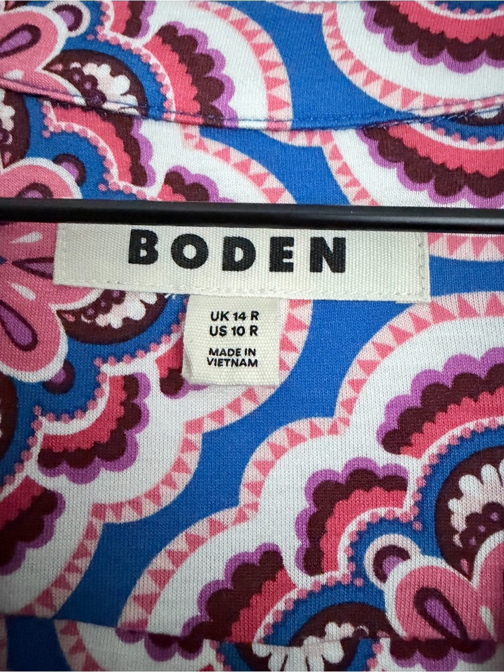 Boden Women’s Lily Jersey Stretch Midi Tea Botanical Dress Sz 10 - Picture 5 of 8